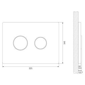 Кнопка Accento Circle черная матовая