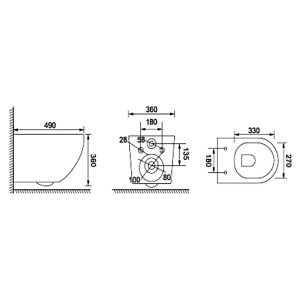 Інсталяція System 40 Mech QF+чаша унітаза Desse Vortex з сидінням S4024-001+кнопка Presto II