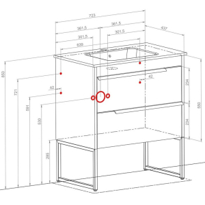 Тумба Loft-Neo та раковина Arte 75