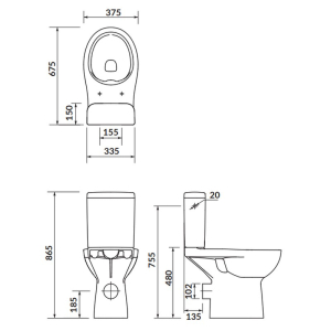 Унитаз Etiuda New Clean On