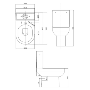 Унітаз Concept Combi Rim Off з сидінням Slim