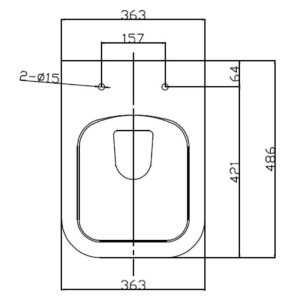 Чаша унітазу WC Concept Style Up RimOff з сидінням Slim