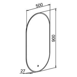 Дзеркало Solar 50x90