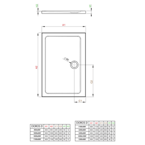 Піддон Doros D 110x80