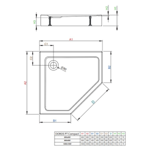 Поддон Doros PT Compact 80x80