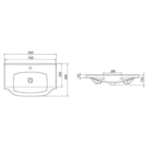 Тумба Беатріче и раковина New Classic 80