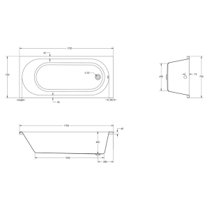 Ванна Evo 170x75