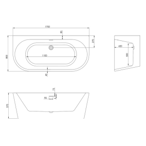 Ванна Soneva 170x80