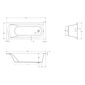 Ванна Spike 170x70