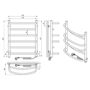 Полотенцесушитель Евромикс П6 45x60