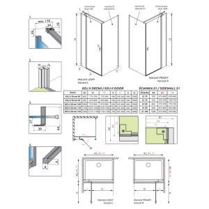 Душевые двери  Nes KDJ II 120