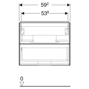 Шафка One для раковини 60