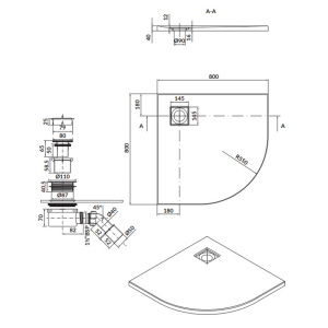 Піддон Tako Slim 80x80