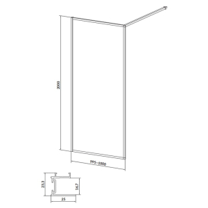 Душевая стенка Walk-In Larga 100