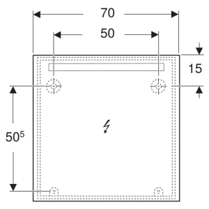 Зеркало Option Basic Square 70x70