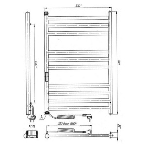 Рушникосушка Кватро П10 50x80