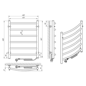 Полотенцесушитель Классик П6 45x60