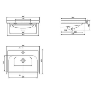 Тумба Венеция і раковина Frame 60