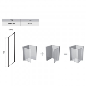 Душова стінка SMPS-100 R Transparent