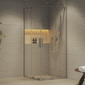 Душова штора RORV2-90 Transparent+алюміній