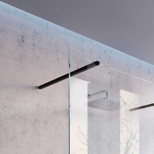 Душова стінка Walk-In Wall-120 Transparent + чорний