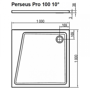 Піддон Perseus Pro 10 ° 100x100