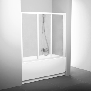 Штора для ванны AVDP 3-180 Transparent+белый