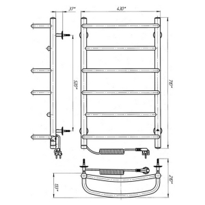 Полотенцесушитель Еврофлеш П6 40x70