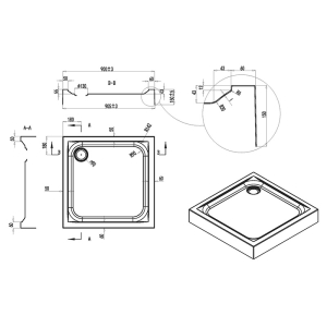 Поддон Gem 90x90