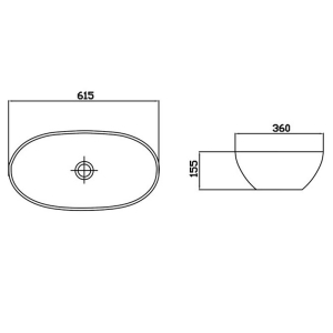 Раковина Venus Dark Bowl Marble Max 62