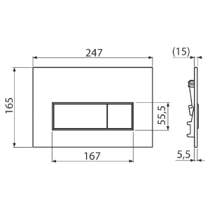 Інсталяційна система AM101/1120 з кнопкою M578 та прокладкою M91