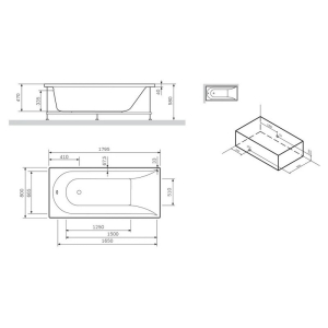 Каркас Spirit для ванни 180x80