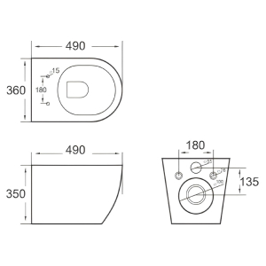 Чаша унітаза Ronda Rimles з сидінням