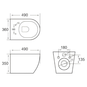 Инсталляция Oli 80 с кнопкой Iplate 885342 + чаша унитаза Ronda Rimless R0049RQS