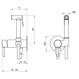 Смеситель с гигиеническим душем