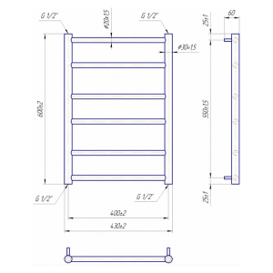 Полотенцесушитель Классик F 60x43/40