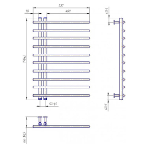 Полотенцесушитель Марсель Inox 77x53
