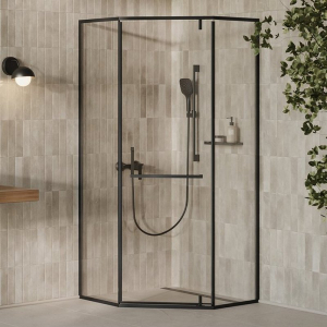 Душова штора XPSHP3-100 Transparent+чорний