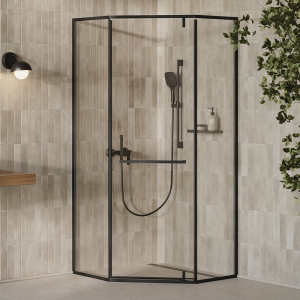 Душова штора XPSHP3-90 Transparent+чорний