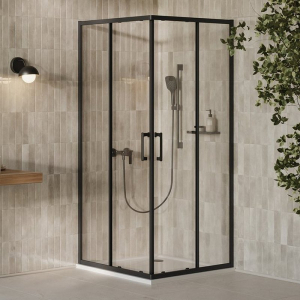 Душевая штора XPSRV2-100 Transparent+черный