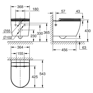 Инсталляция Rapid SL38536001 +чаша унитаза Bau 103860SH00 с кнопкой Skate Cosmopolitan 38732000