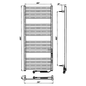 Полотенцесушитель Майнц ЧКЧ 50x120