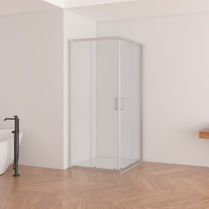 Душевая штора SLRV2-90 Transparent+алюминий