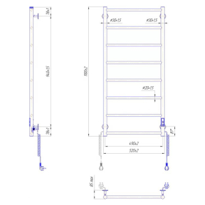 Полотенцесушитель Классик F НР-І 109x53/75 TR