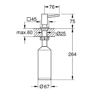 Дозатор для рідкого мила Cube
