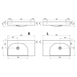 Раковина Lite 80x60