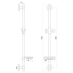 Душова штанга DS-1106-CR