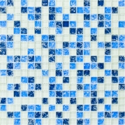 Мозаика Белый-Синий-Голубой Колотая