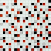 Мозаїка Біло-червоно-чорна Платина 458