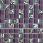 Мозаїка фіолетовий-платина рифлена-платина